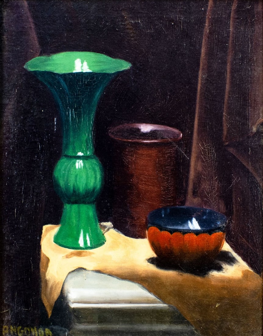 Berty Angonoa (US,early 20C) oil painting antique (1 of 12)