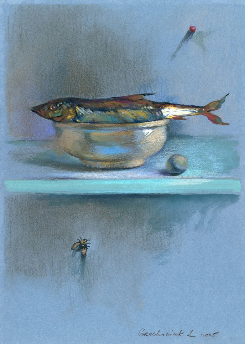 Zoya Grechanyuk (Ukraine,b 1977) mixed media painting (1 of 10)