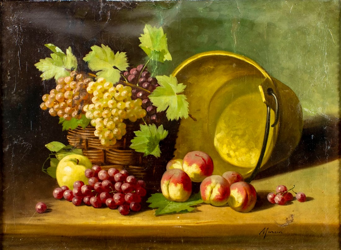 Marcin (France,early 20C) oil painting antique (1 of 12)