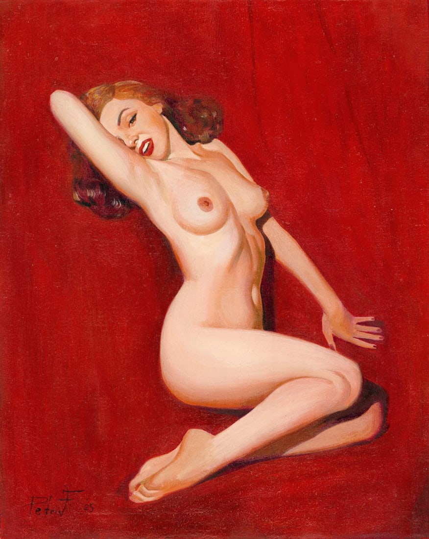 Zoriana Petriv (Ukraine,b 1994) oil painting: ARTIST: Zoriana Petriv (Ukrainian, born 1994) TITLE: Nude - Marilyn Monroe (titled on verso) MEDIUM: oil on canvas CONDITION: Unstretched (In-House stretching available). Ve