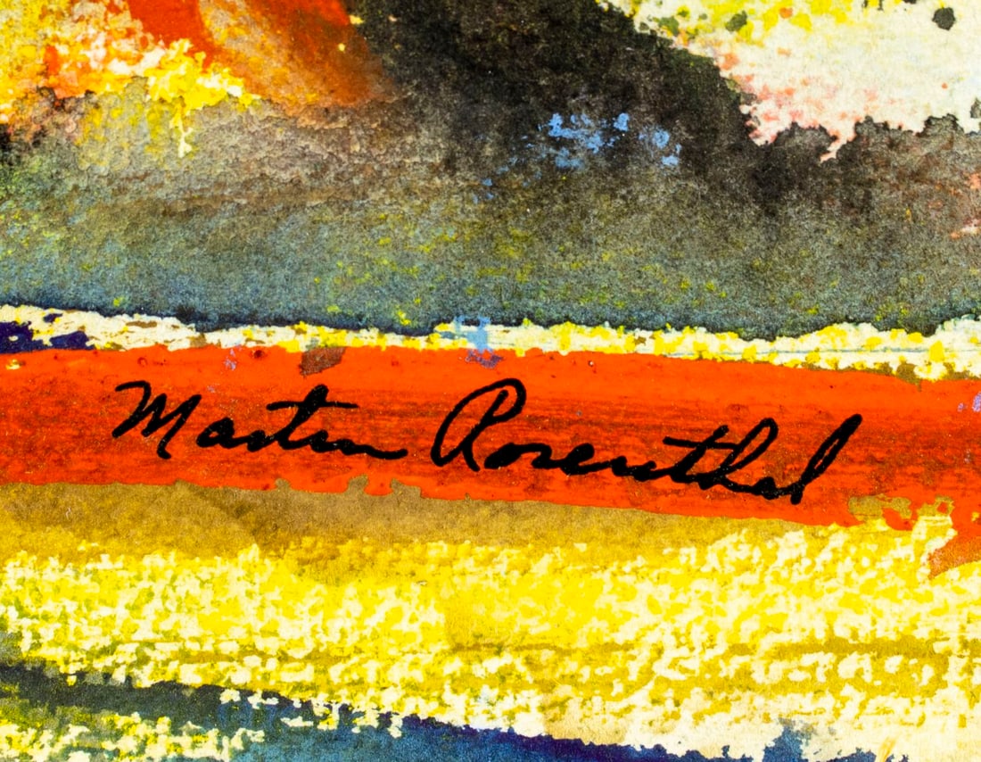 Martin Rosenthal (NY,MA,1899-1974) watercolor painting - 3