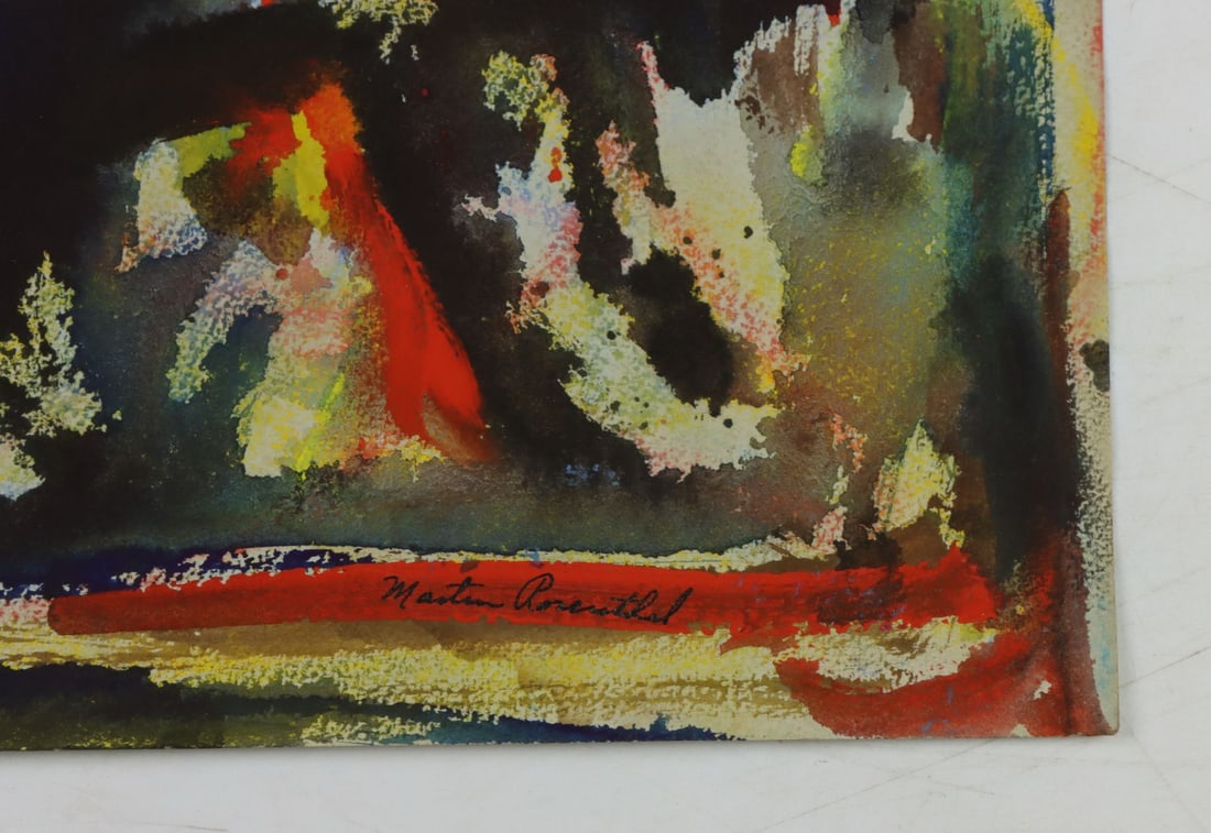 Martin Rosenthal (NY,MA,1899-1974) watercolor painting - 9