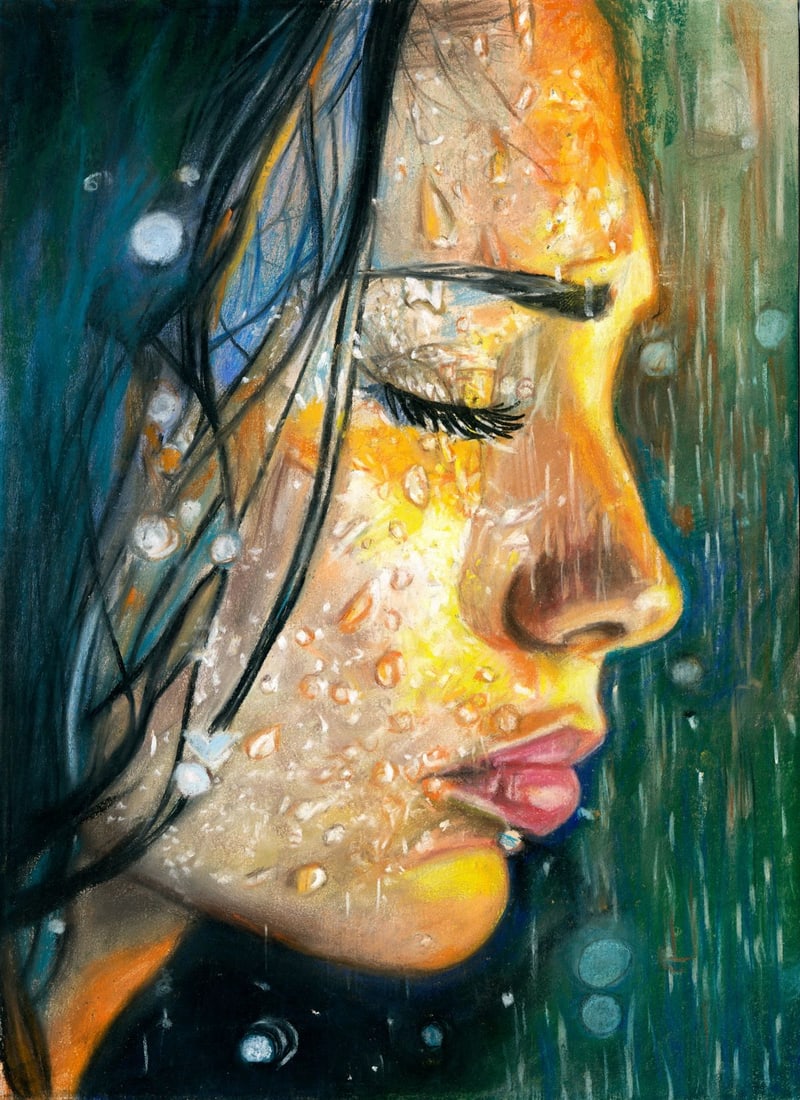 Oleksandr Achkasov (Ukraine,b 1965) pastel painting - 3