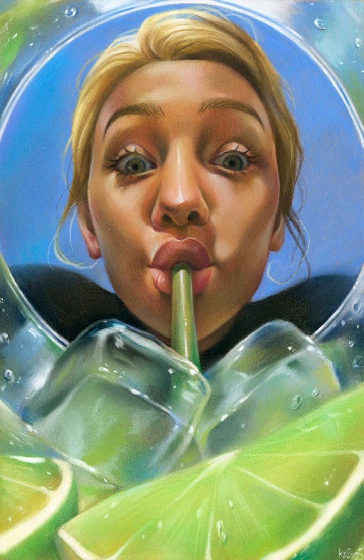 Olga Kuznezova (Ukraine,b 2000) pastel painting (1 of 12)