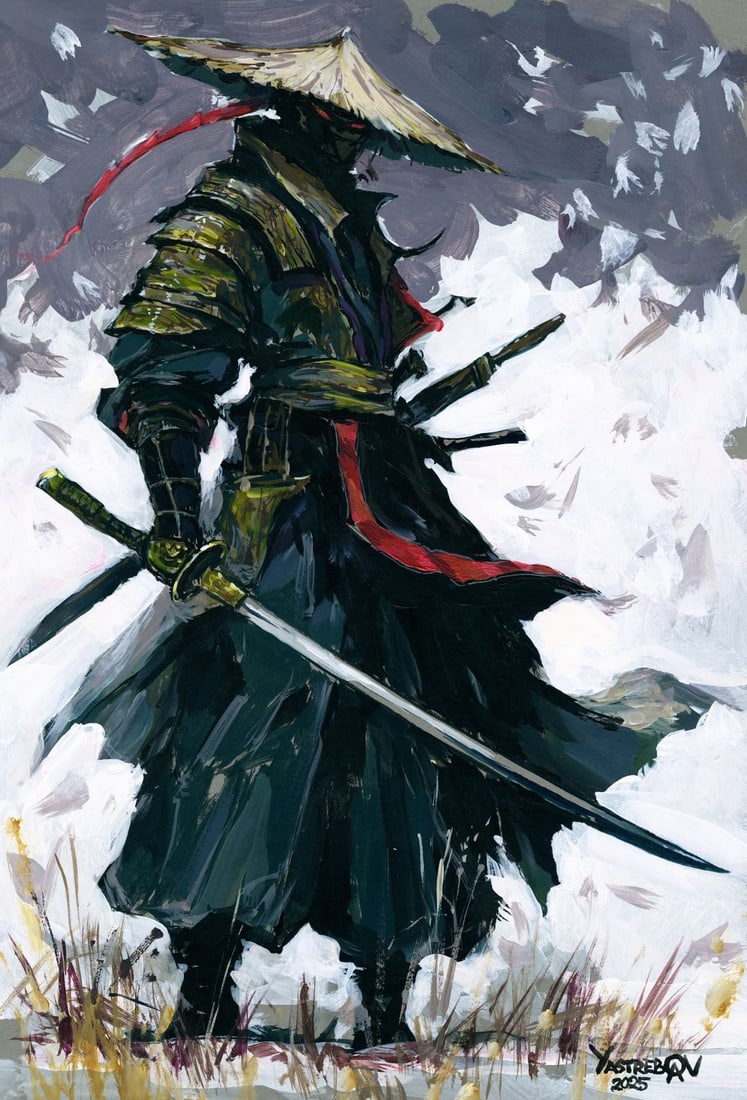 Aleksandr Yastrebov (Ukraine,b 1989) gouache painting (1 of 12)