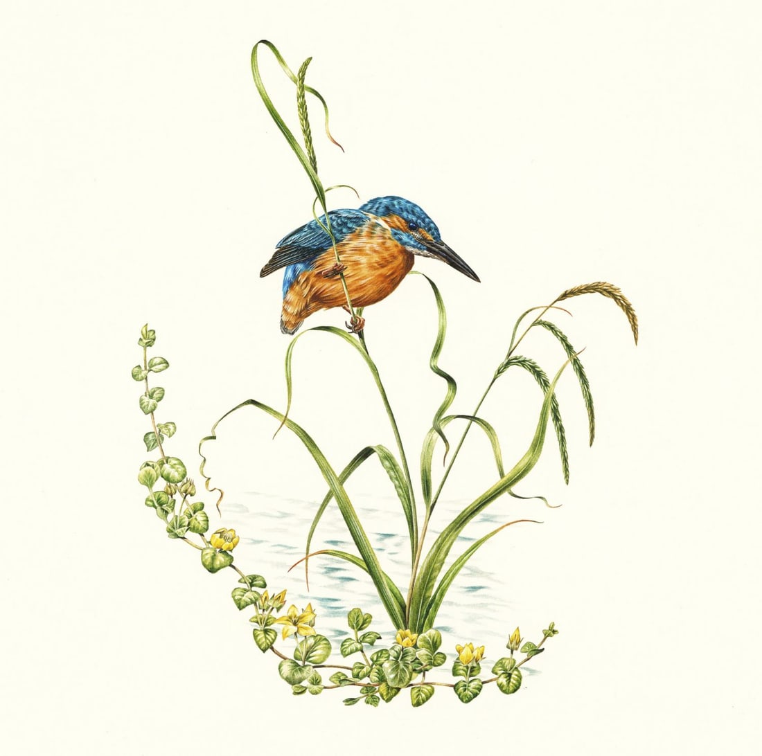 Michael J Loates (UK,b 1947) gouache painting (1 of 12)