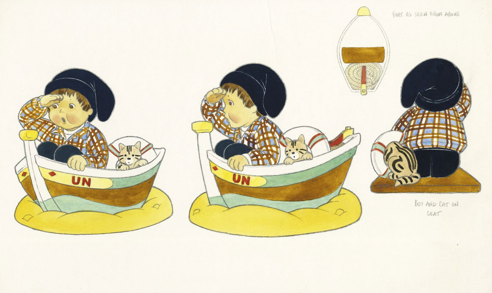 Carol Lawson (UK,20/21C) gouache painting (1 of 12)