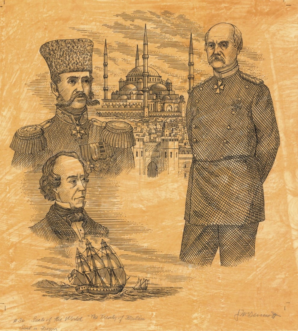 ATTRJim McDermott (MA,CA,1960-2015) ink painting (1 of 11)