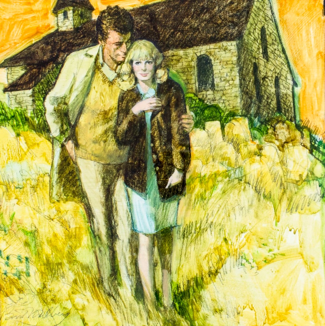 Ben Wohlberg (VA,NY,1927-?) acrylic painting (1 of 12)