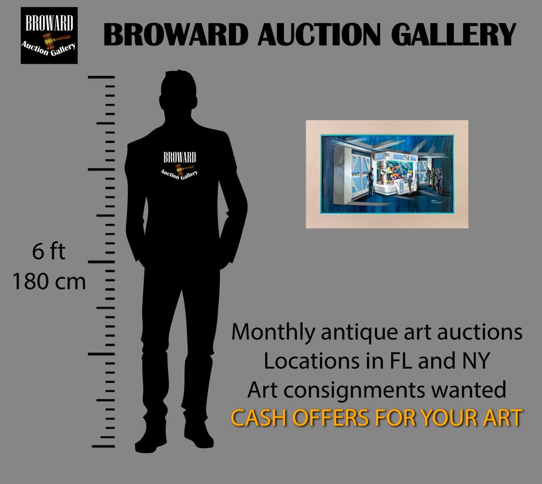 Reggie Stanton (US,20/21C) gouache painting - 2