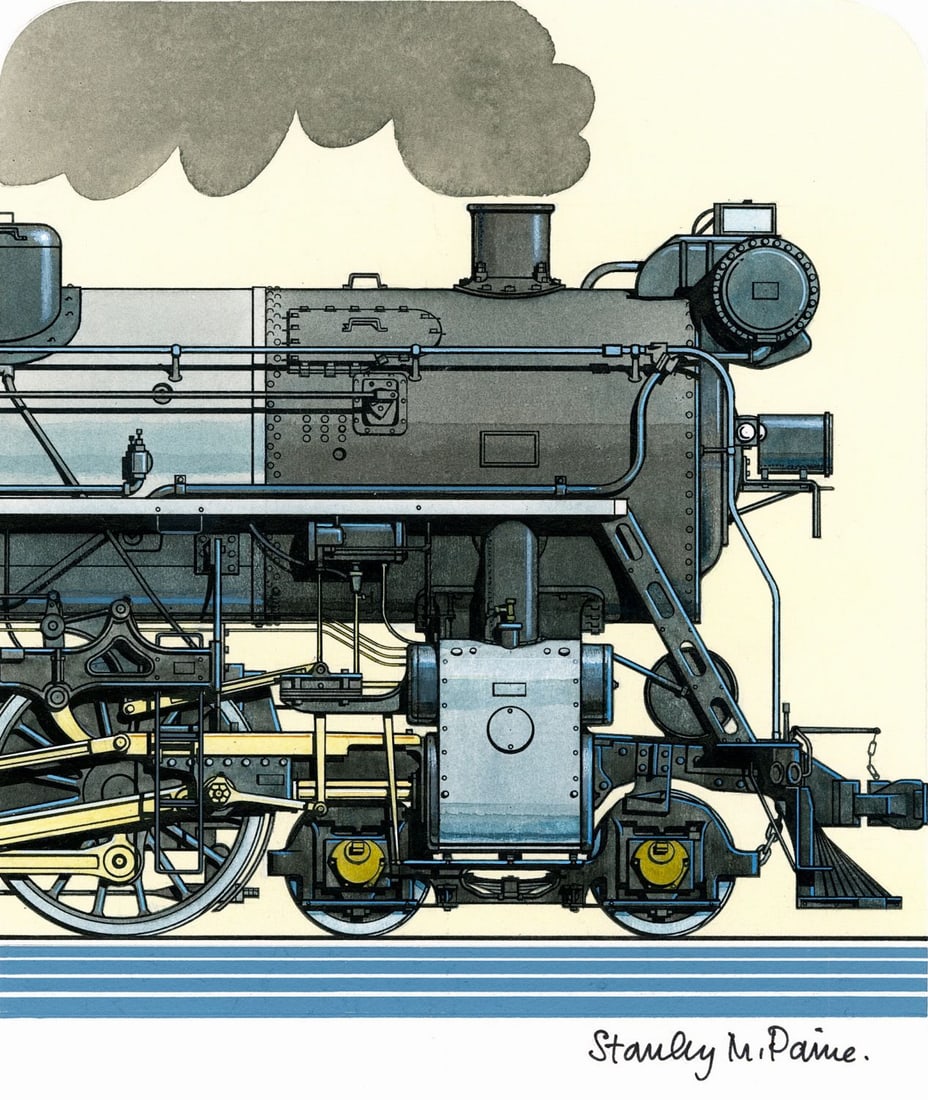 Stanley Paine (UK,1934-?) gouache painting (1 of 14)