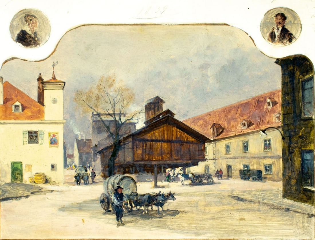 Adolf Kaufmann (Austria,France,1848-1916) oil painting antique (1 of 13)