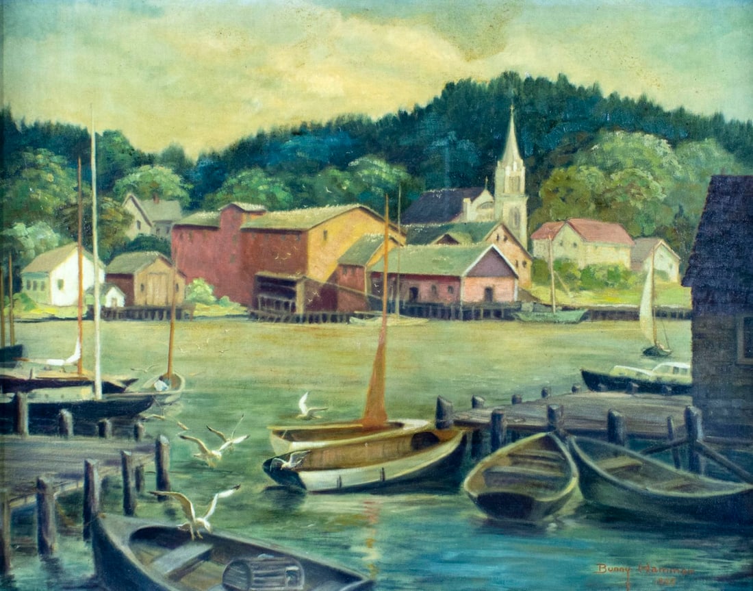 Bunny Hammer (PA,mid 20C) oil painting (1 of 12)