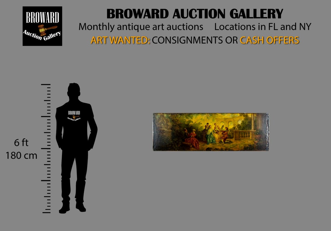 Antique 19C European oil painting - 2