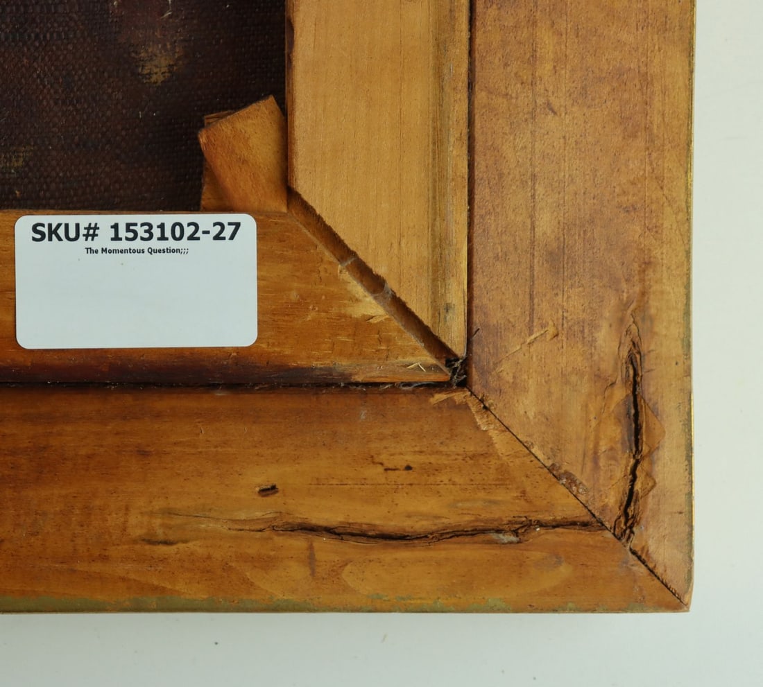 Antique 19C European oil painting - 10