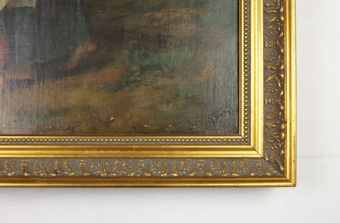 AFTER Carl Hubner (German,1814-1879) oil painting antique - 14