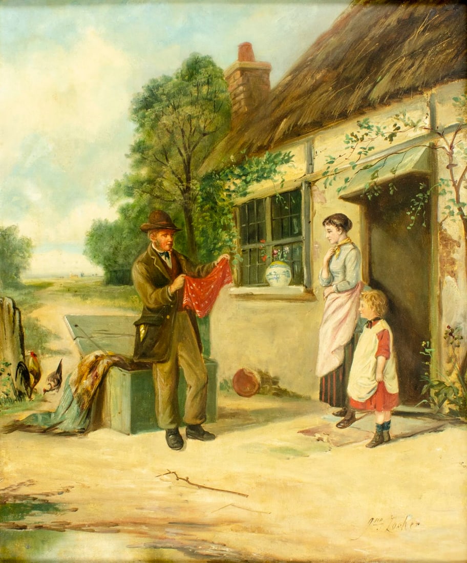 John Locker (UK,fl.1862-1872) oil painting antique (1 of 13)