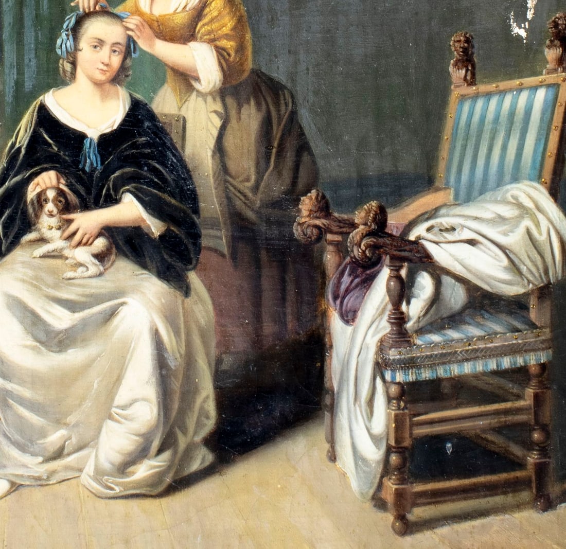 Cauteur (Belgian,mid 19C) oil painting antique - 6