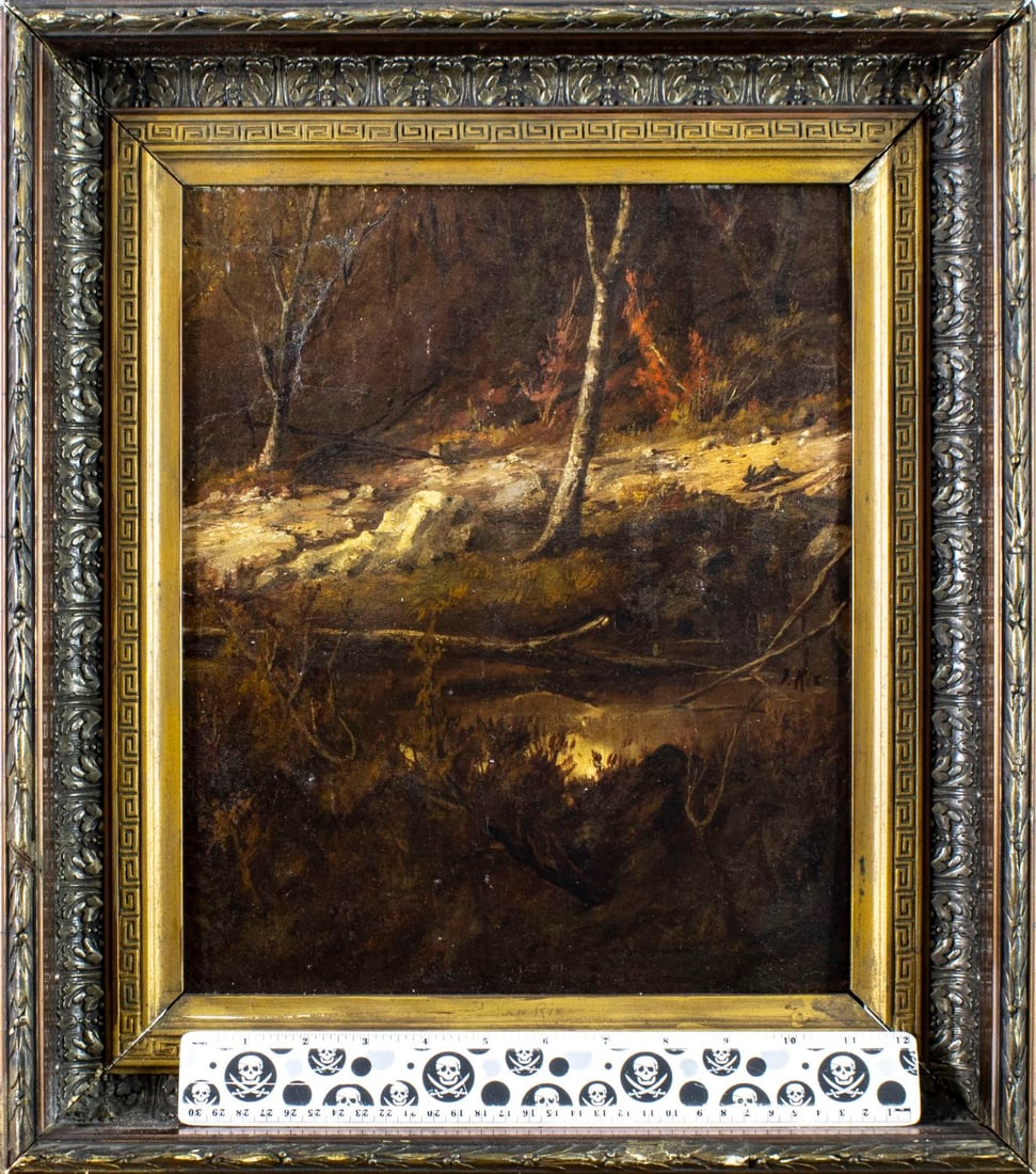 ATTR Julian Rix (CA,VT,1850-1903) oil painting antique - 2