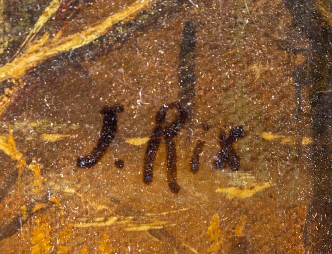 ATTR Julian Rix (CA,VT,1850-1903) oil painting antique - 4