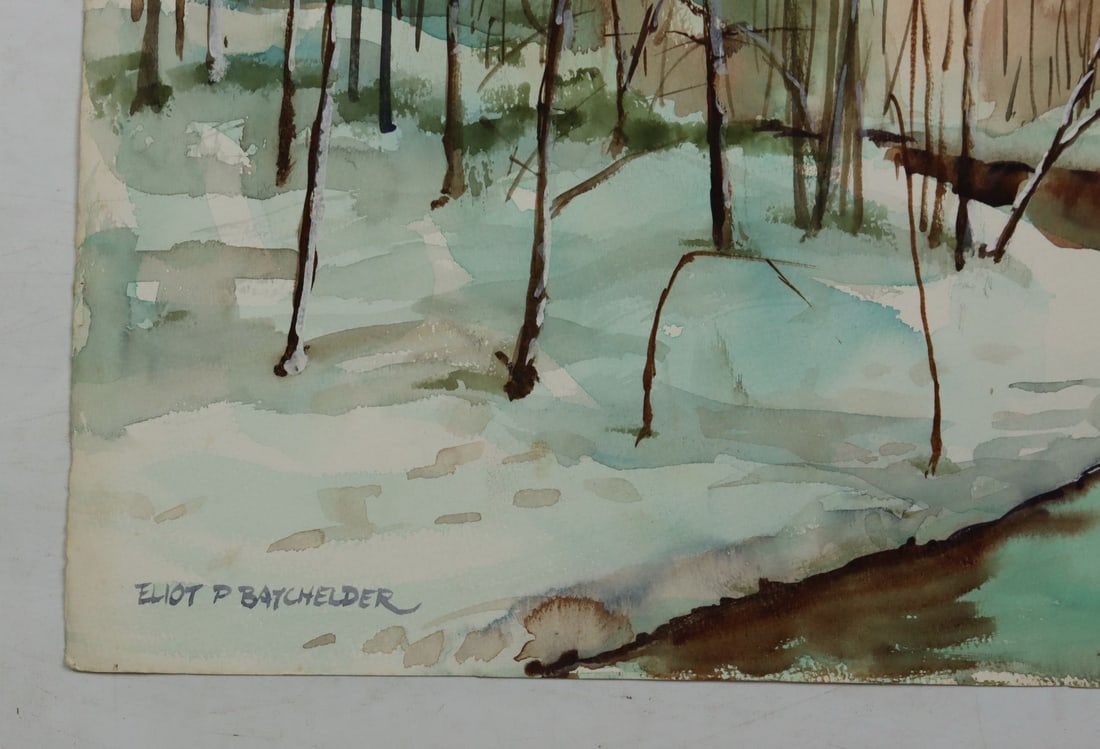 Eliot Batchelder (MA,1901-2003) watercolor painting - 10