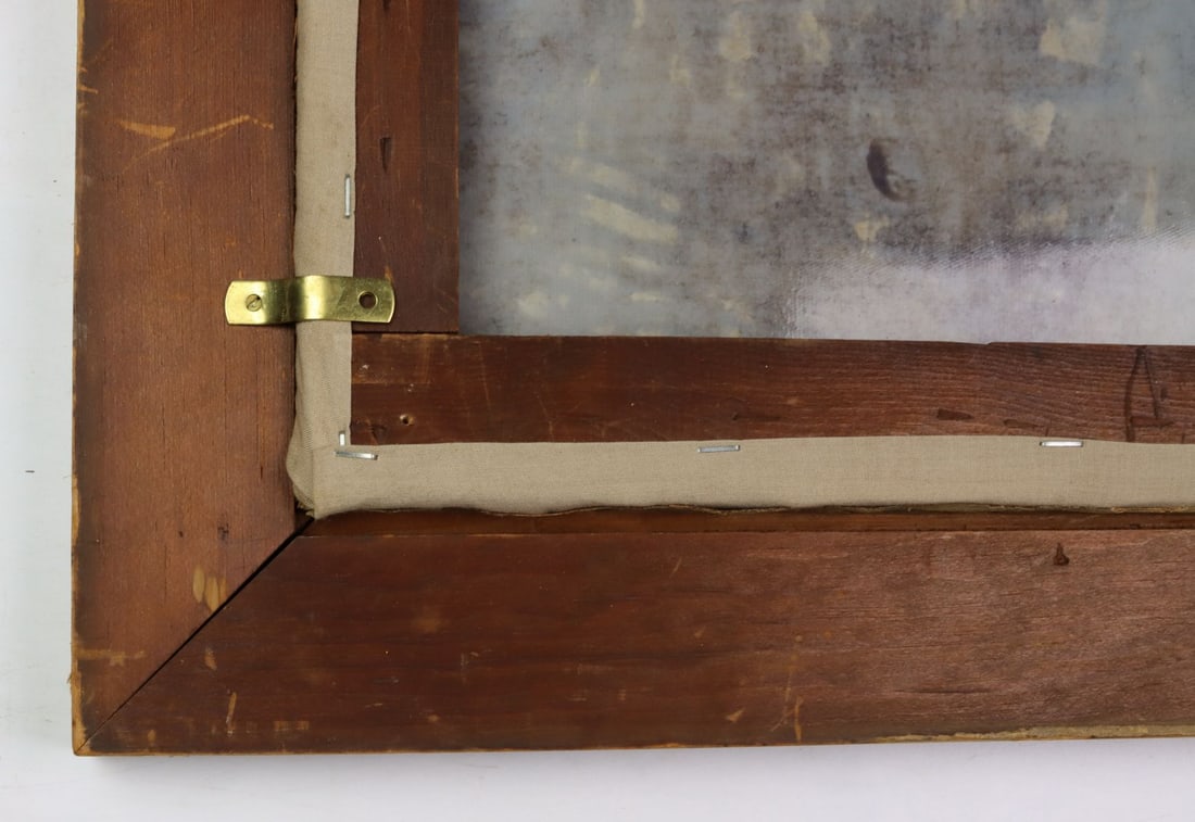 Antique 19C American oil painting - 12