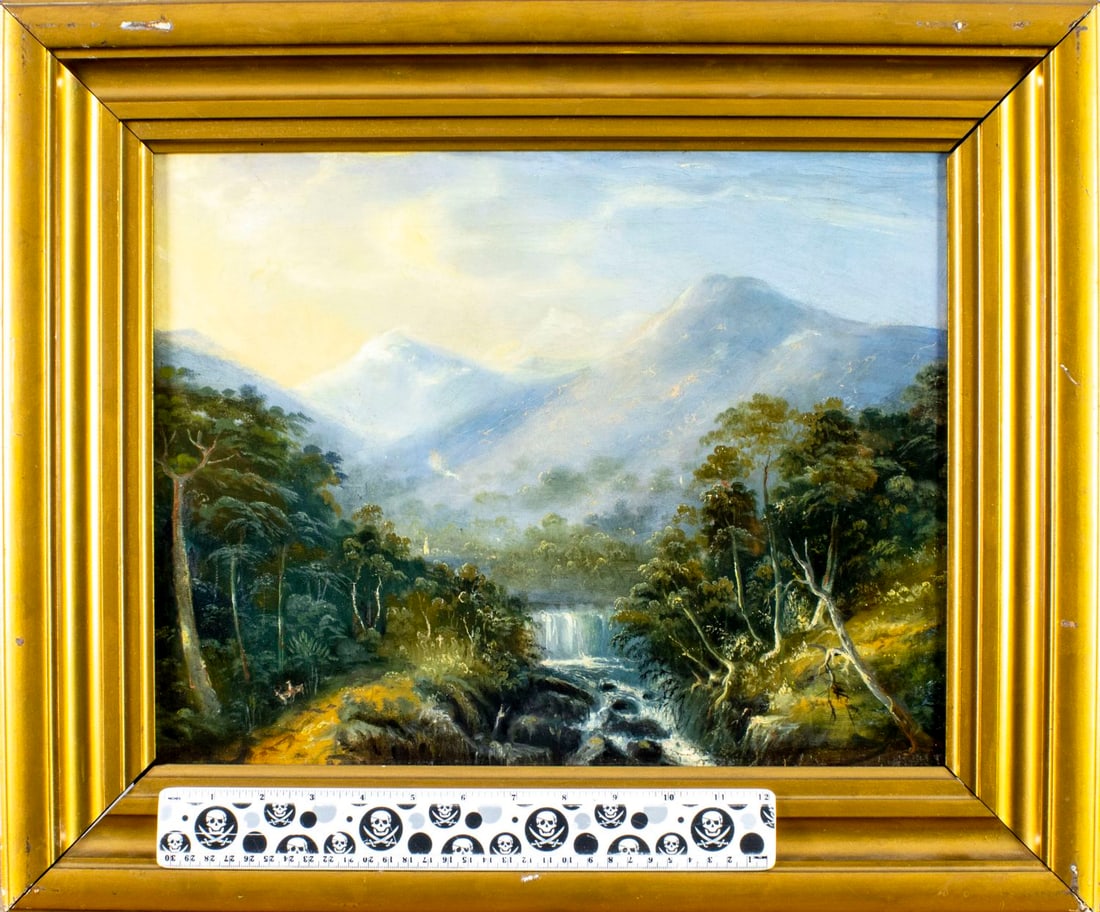 Antique 19C American oil painting - 2