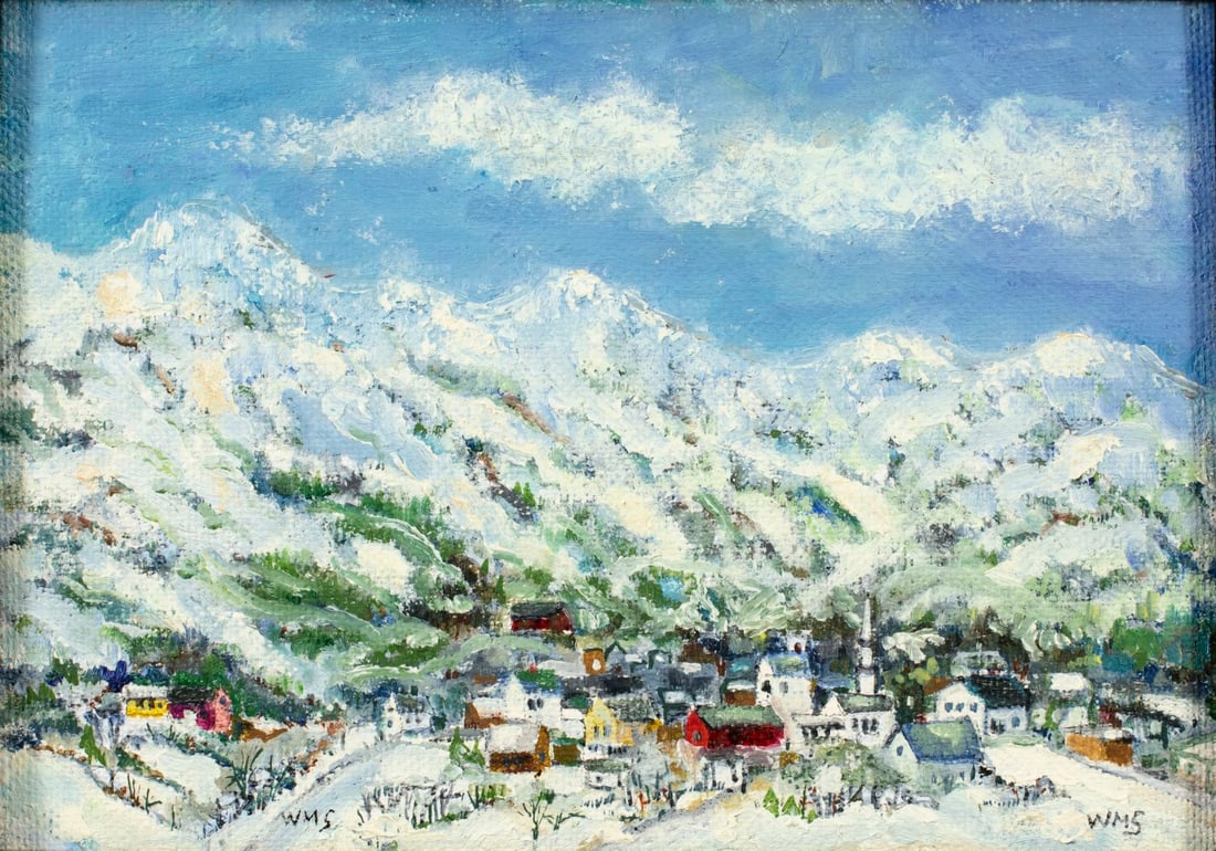 William M Schommer (WI,VT,1924-2016) oil painting (1 of 13)