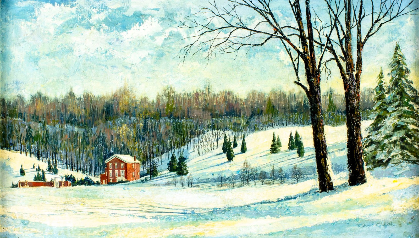 Robert Griffith (IN,mid 20C) oil painting (1 of 15)