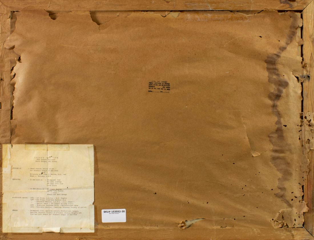 Joseph A Torre (NJ,mid 20C) watercolor painting - 9