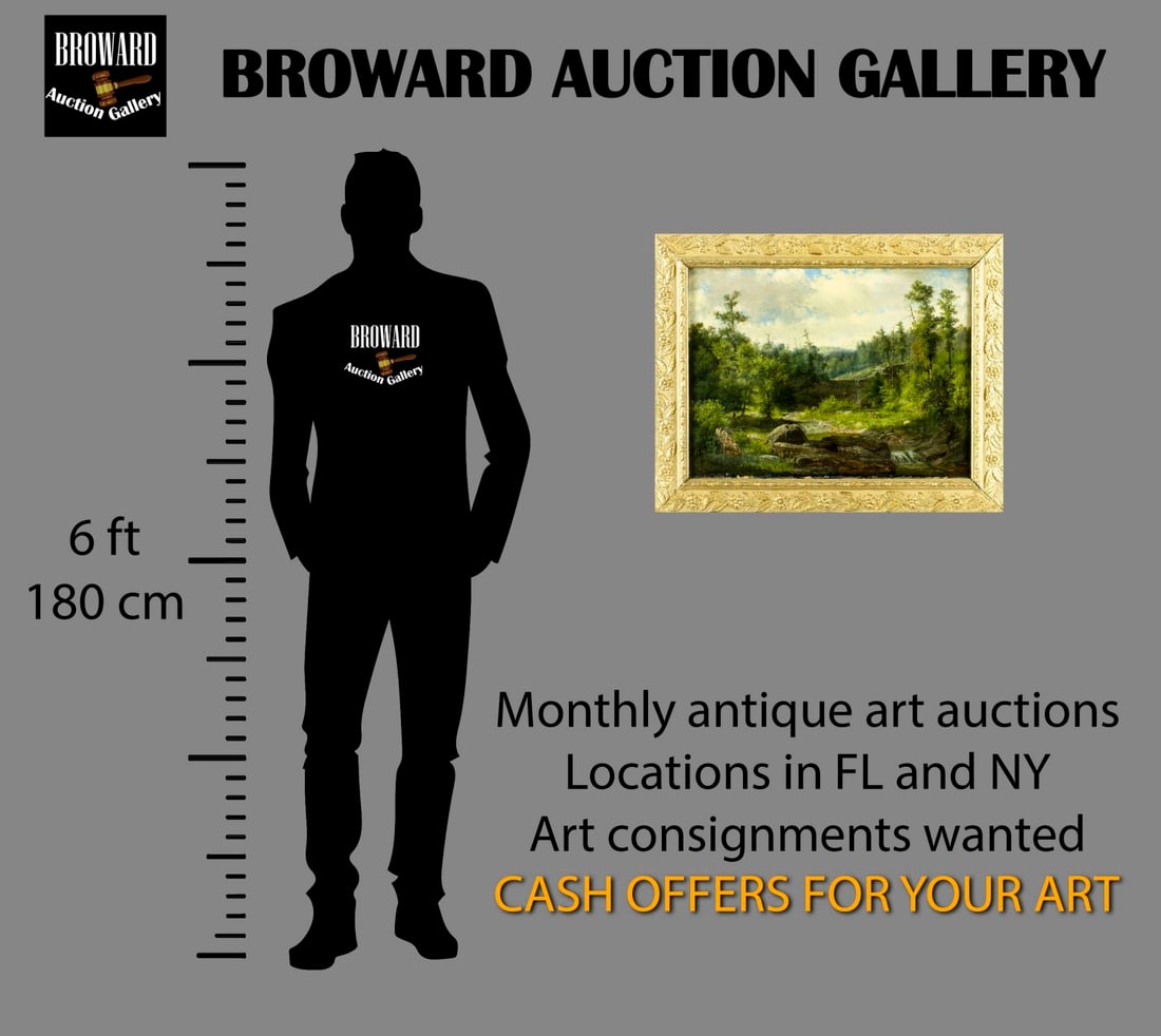 Charles Harry Eaton (MI,IL,1850-1901) oil painting antique - 2