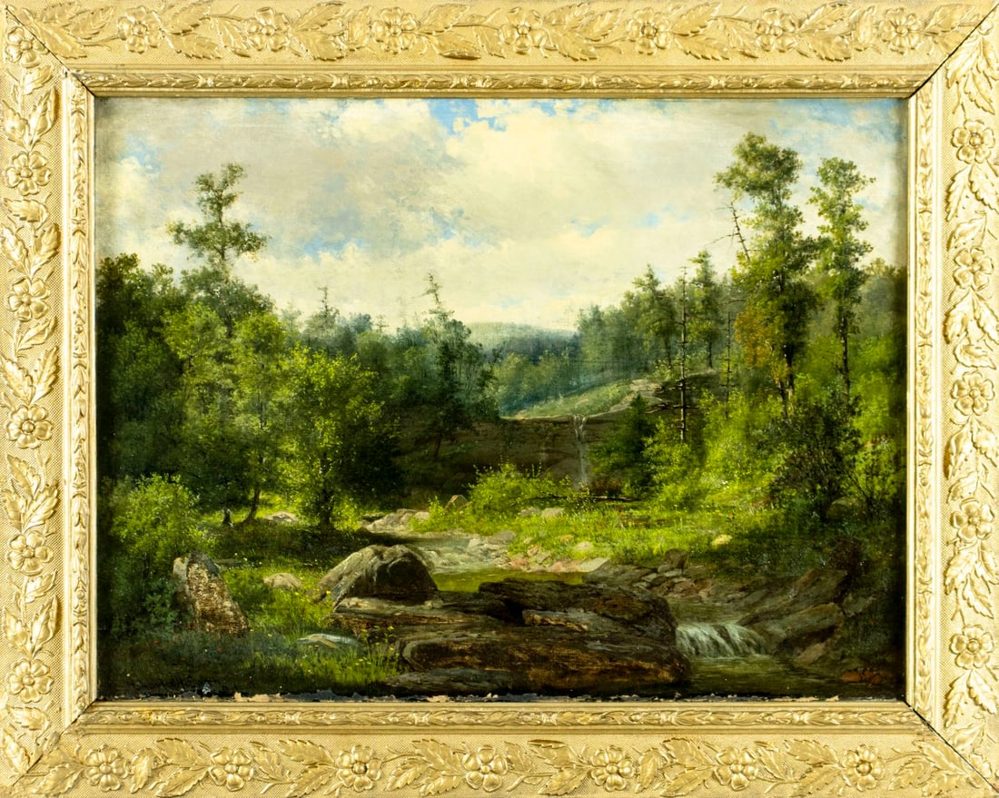 Charles Harry Eaton (MI,IL,1850-1901) oil painting antique - 3