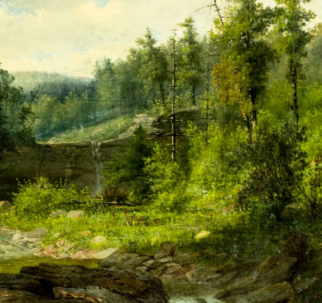 Charles Harry Eaton (MI,IL,1850-1901) oil painting antique - 7