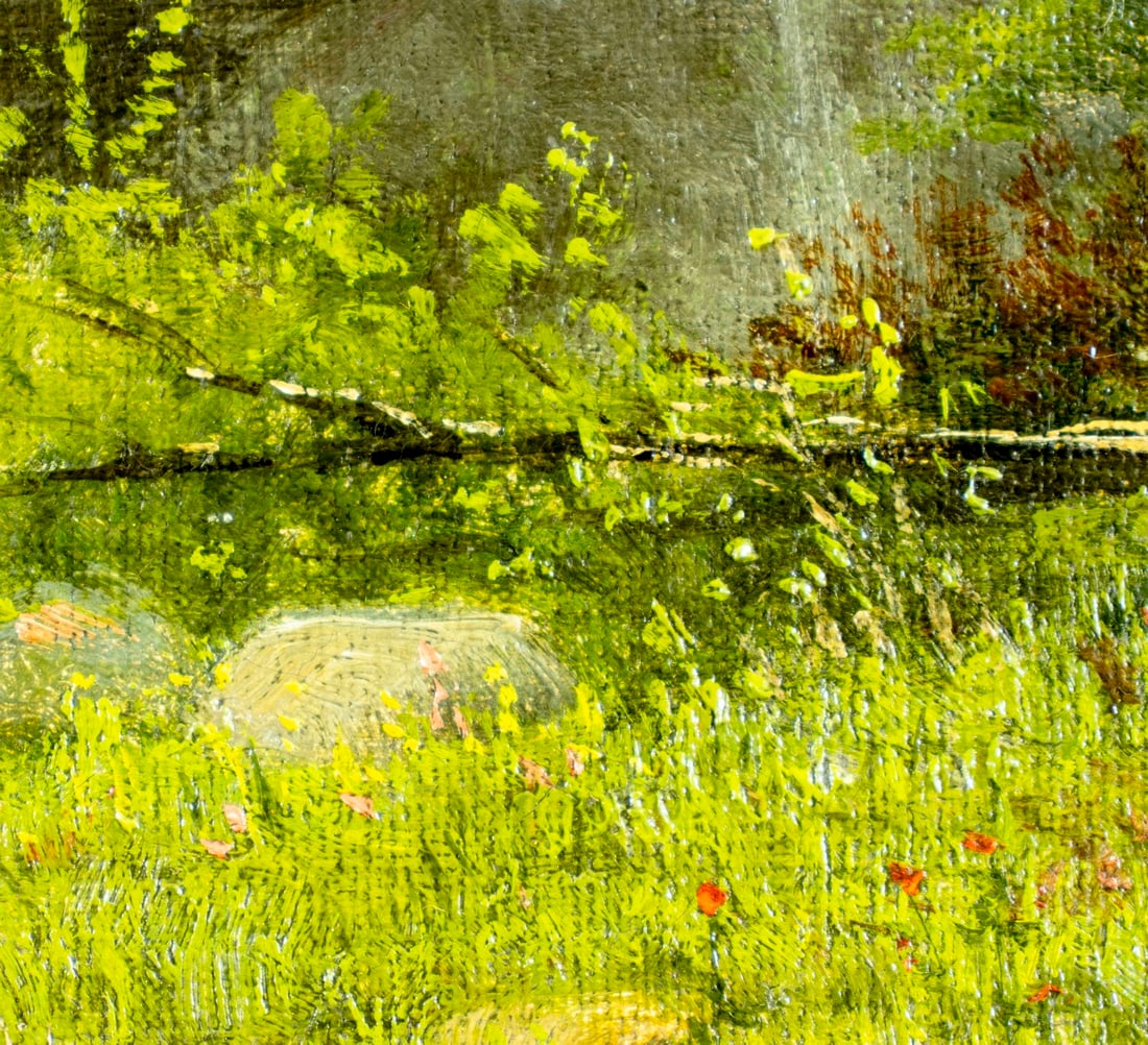 Charles Harry Eaton (MI,IL,1850-1901) oil painting antique - 8