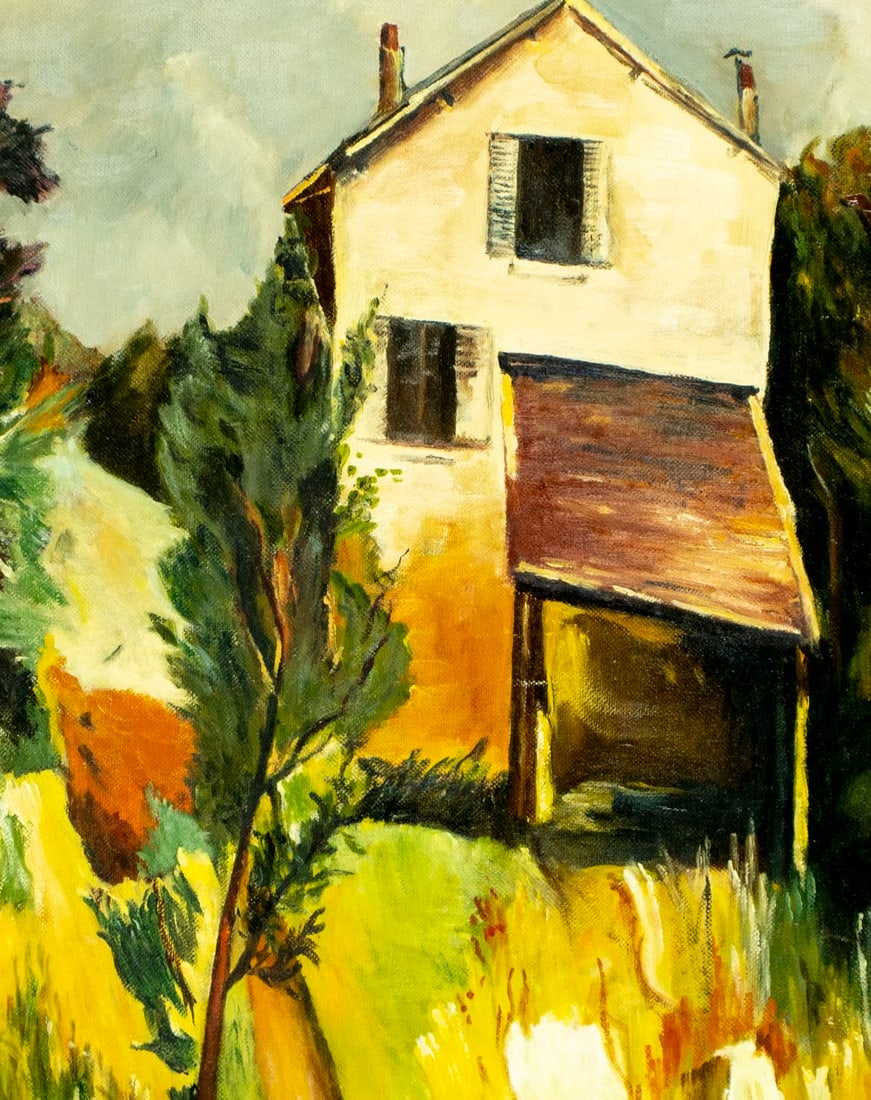 Vintage mid 20C American oil painting - 4