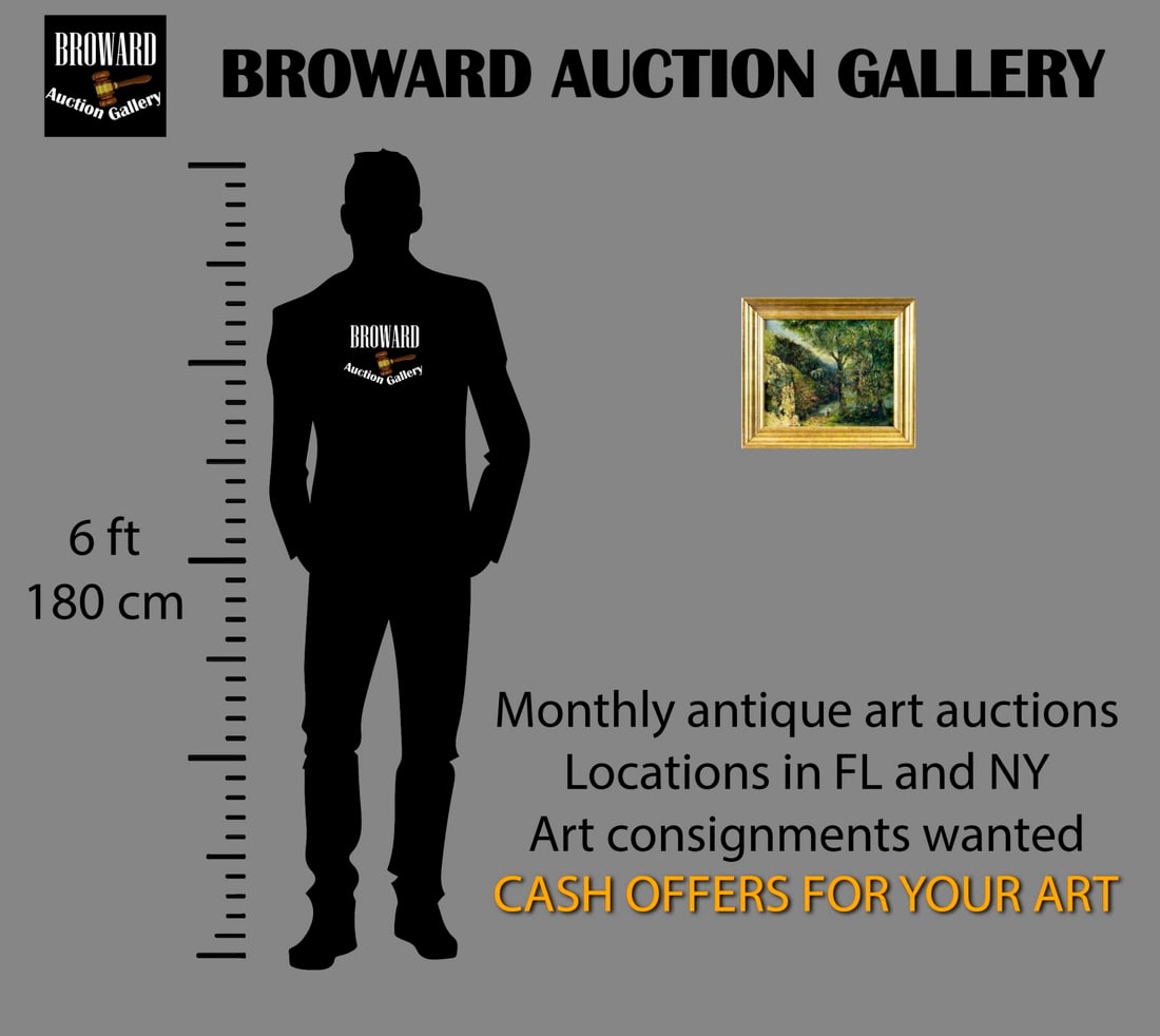 Antique early 20C American oil painting - 2