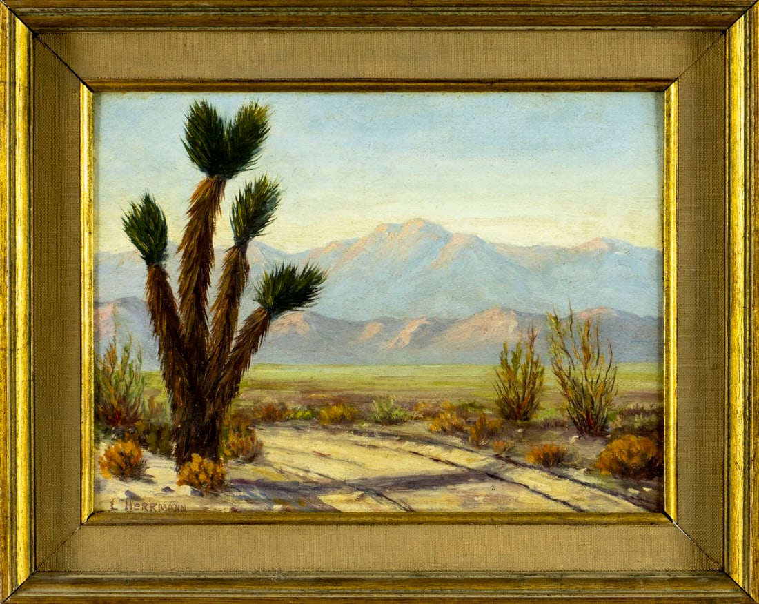 L Hermann (CA,mid 20C) oil painting - 3