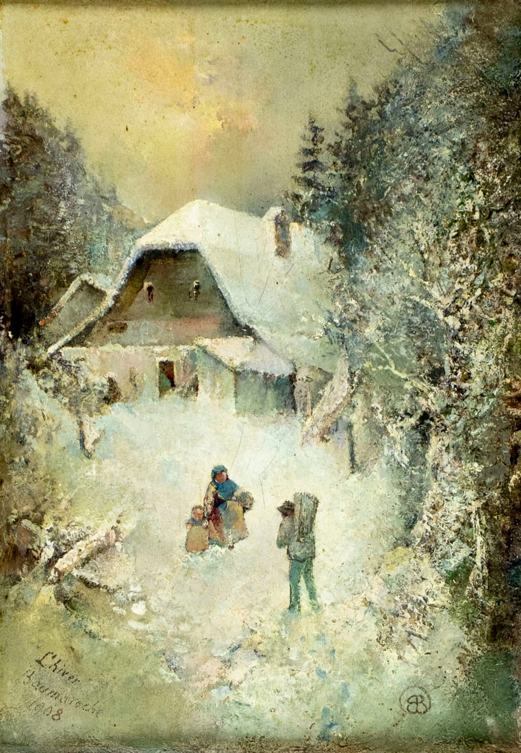 Boumarche (France,early 20C) oil painting antique (1 of 14)