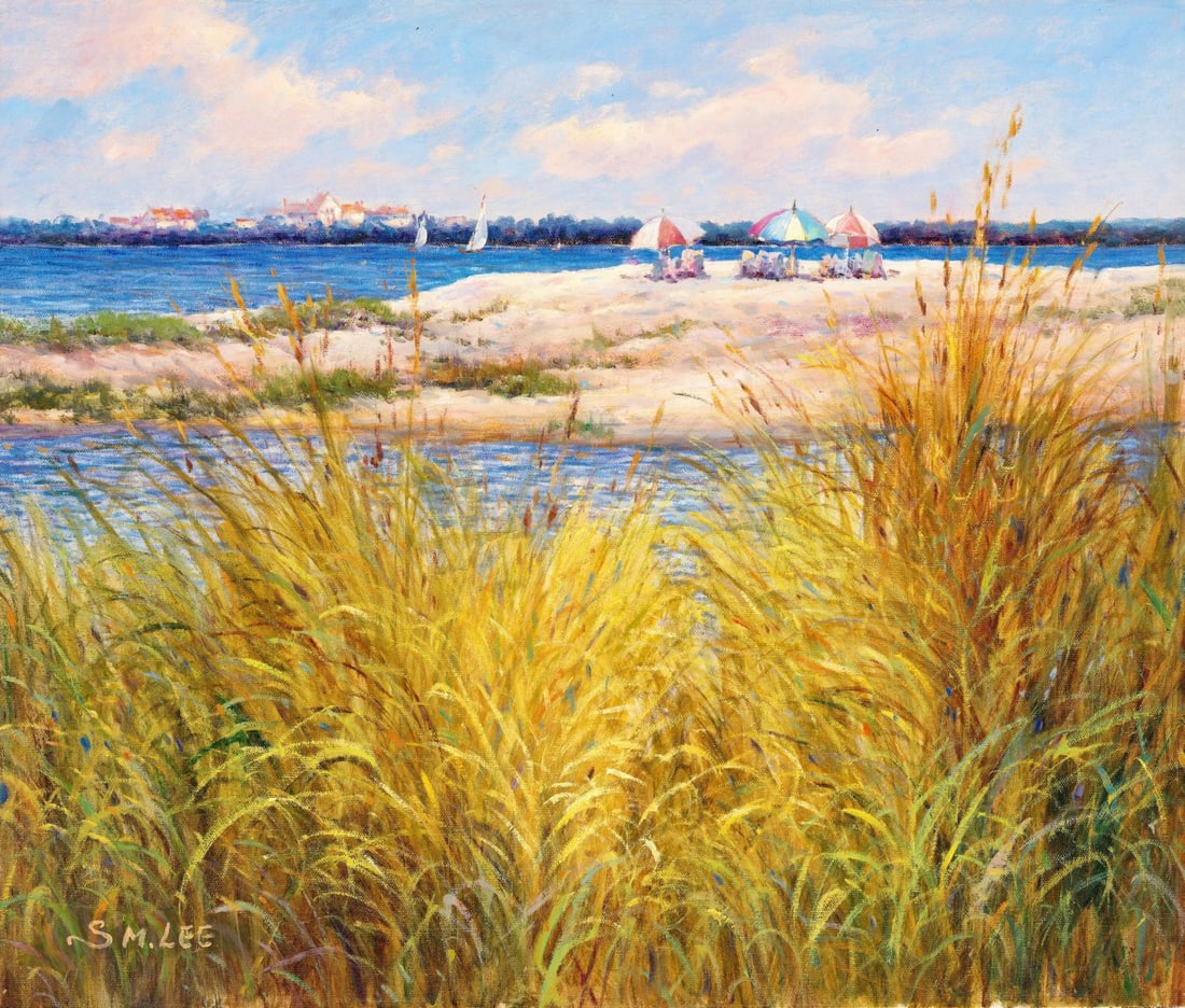 Sang M Lee (South Korea,US,b 1949) oil painting (1 of 11)