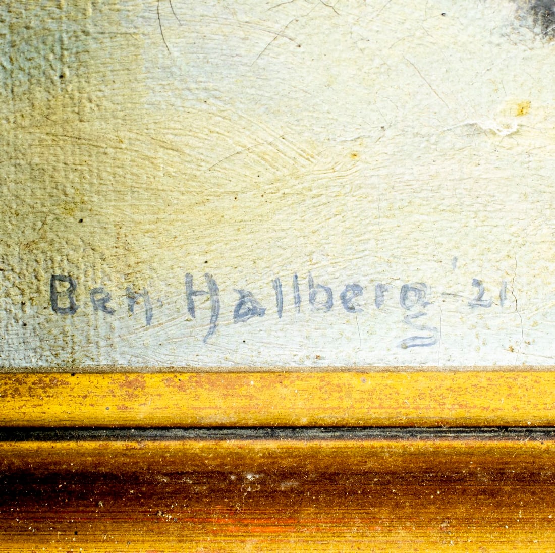 Ben Hallberg (IL,early 20C) oil painting antique - 4