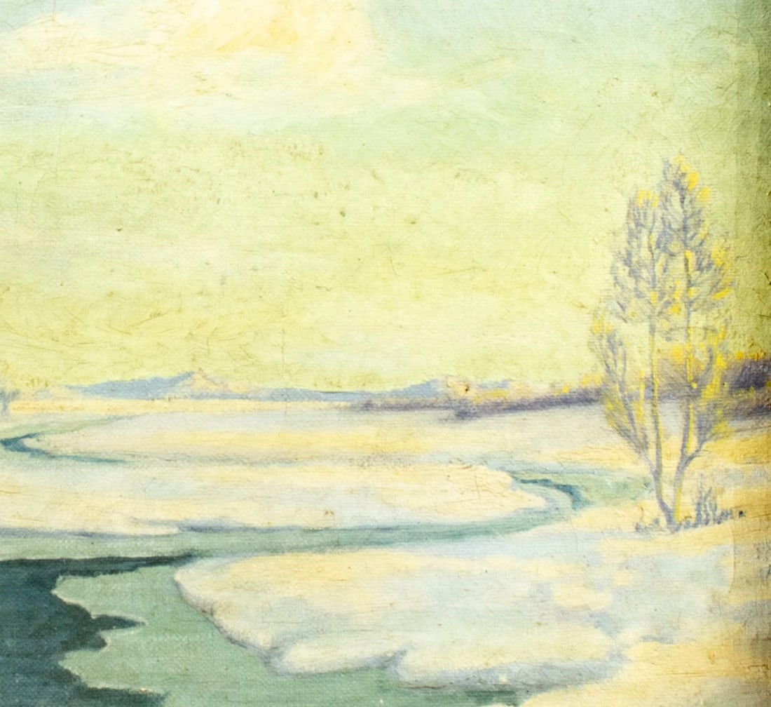 Ben Hallberg (IL,early 20C) oil painting antique - 7