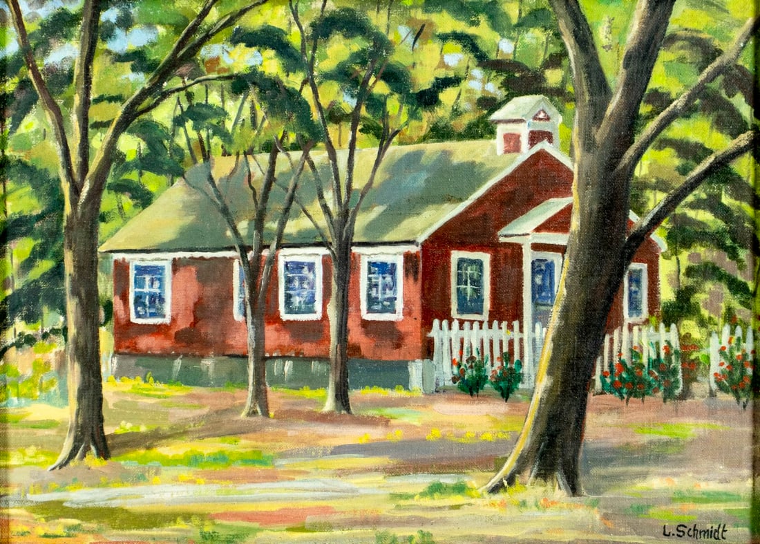 L Schmidt (US,20C) oil painting (1 of 12)