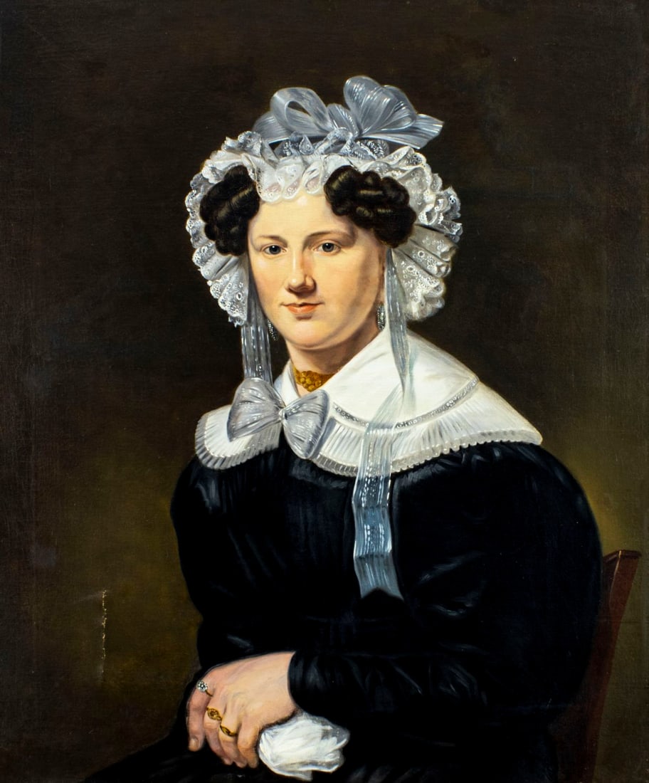 Antique 19C European oil painting (1 of 12)