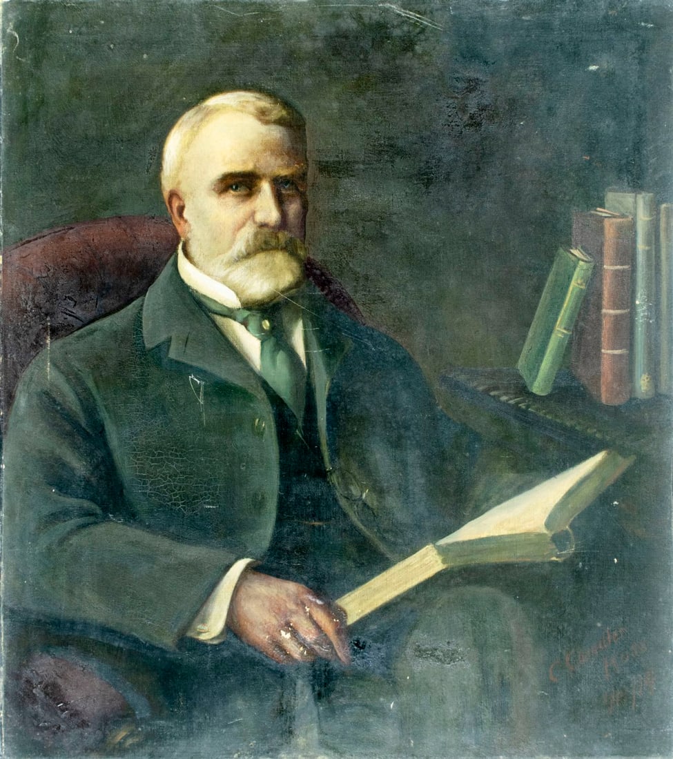 C Chandler Ross (CT,FL,UK,1882-1952) oil painting antique - 3