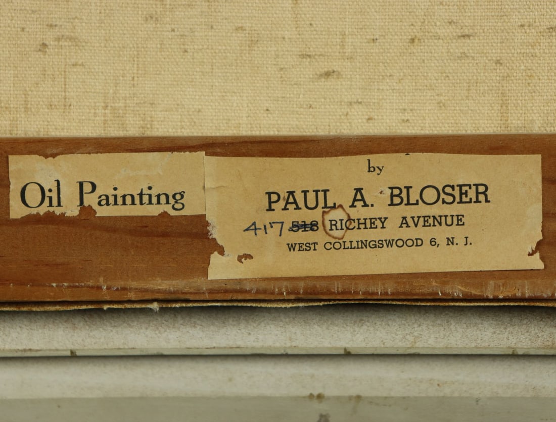 Paul A Bloser (PA,NJ,1891-1971) oil painting - 13
