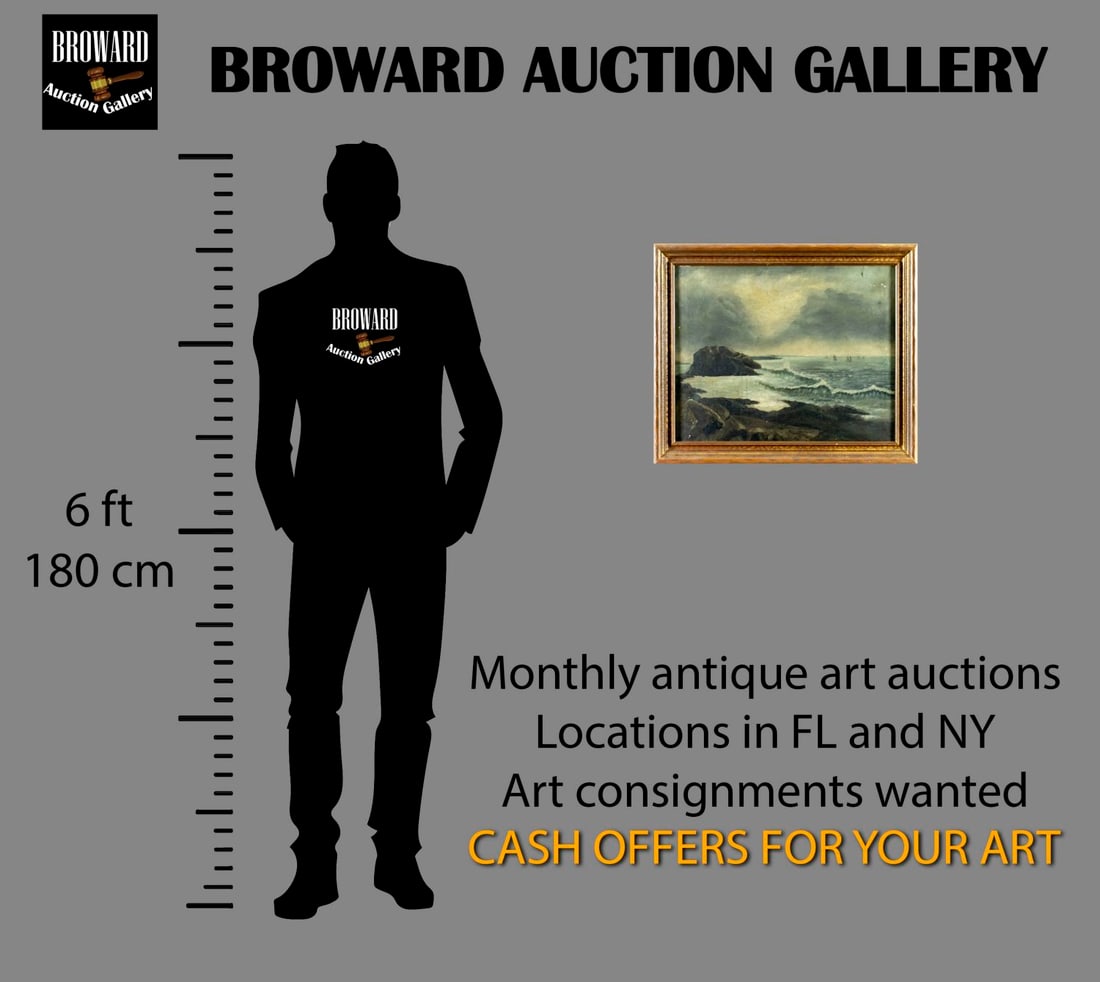 E F Fowler (US,19C) oil painting antique - 2