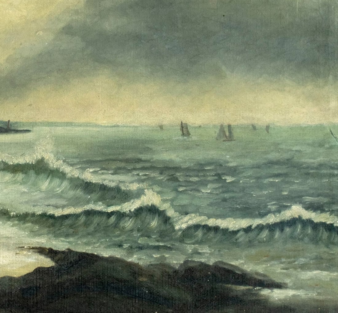 E F Fowler (US,19C) oil painting antique - 7