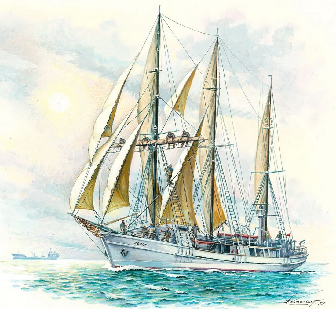 Anatoly Aksamit (Russia,1923-?) gouache painting (1 of 10)