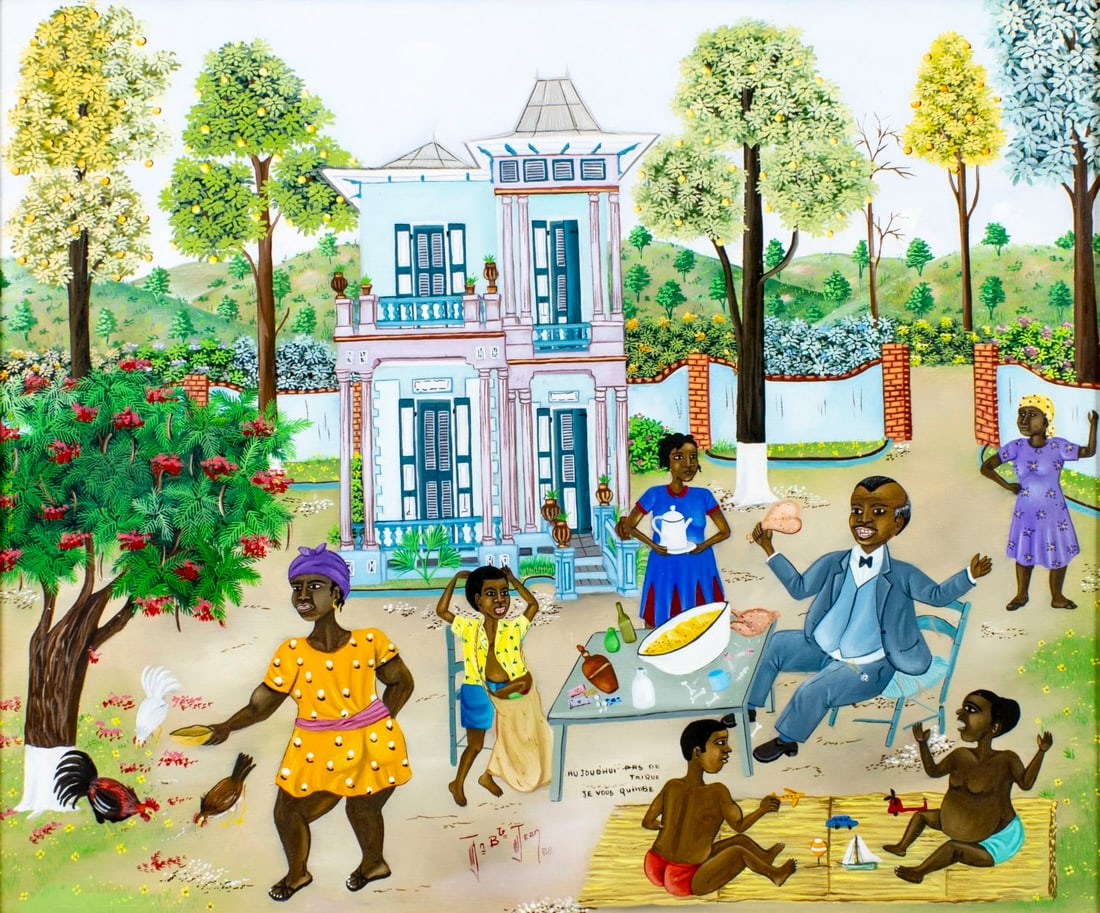 Jean Baptiste Jean (Haiti,1953-2002) oil painting (1 of 13)