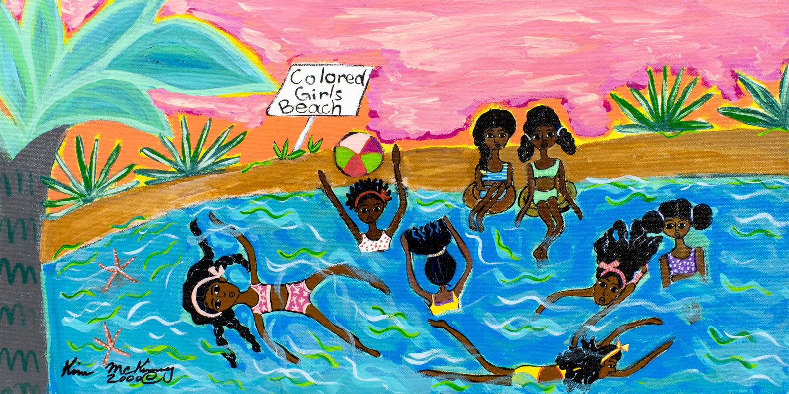 Kim McKinney (Haiti,b 1959) oil painting (1 of 13)